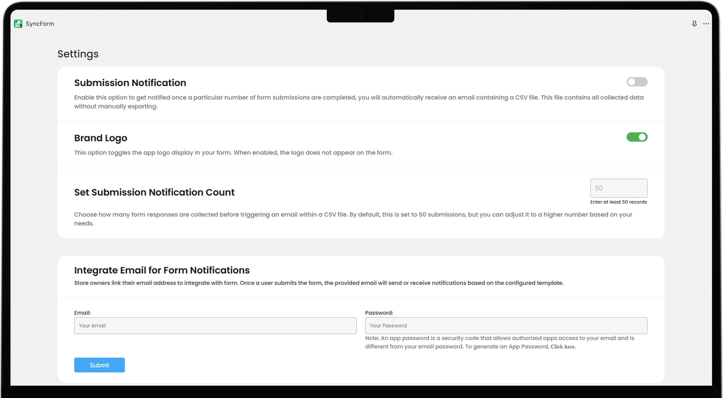 Set up Email Notification